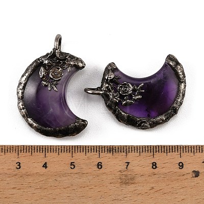 Natural Amethyst Pendants G-H359-05AS-05-1
