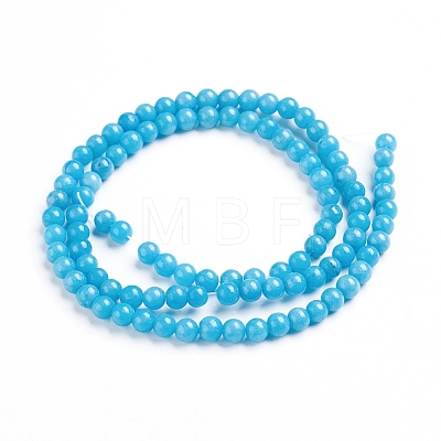 Natural Mashan Jade Round Beads Strands G-D263-4mm-XS20-1