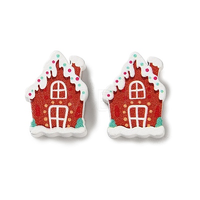 Christmas Theme Schima Wood Beads WOOD-F018-07-1