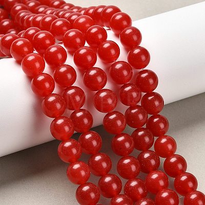 Natural & Dyed Malaysia Jade Bead Strands G-A146-10mm-A02-1