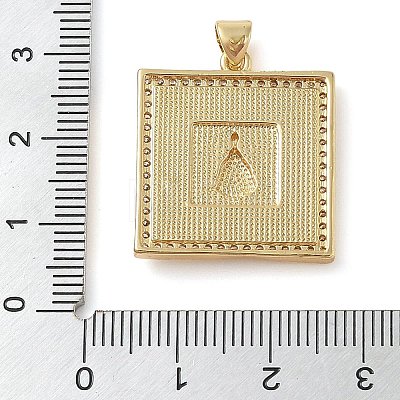 Brass Micro Pave Cubic Zirconia Pendants KK-I712-52G-03-1