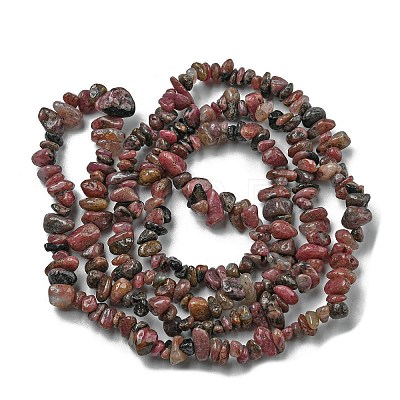 Natural Rhodonite Chip Bead Strands G-M205-24-01-1