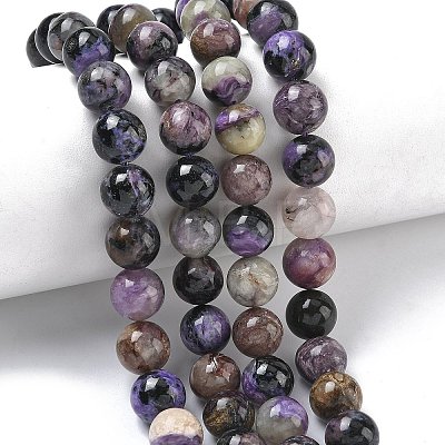 Natural Charoite Beads Strands G-C270-O03-08-1