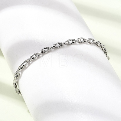 3MM 304 Stainless Steel Twisted Oval Link Chain Bracelets for Man and Women SA-CBAB767-17A-P-1