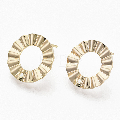 Brass Stud Earring Findings X-KK-T056-14G-NF-1