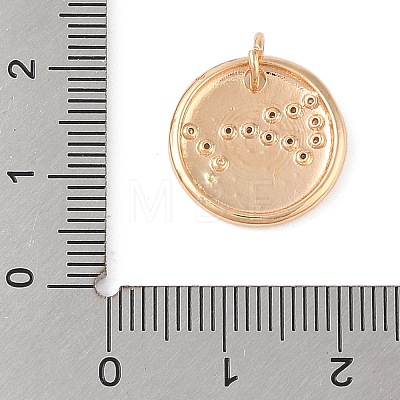 Brass with Clear Cubic Zirconia Pendants KK-N256-24H-G-1