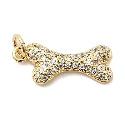 Brass Micro Pave Cubic Zirconia Pendants KK-H529-19G-1