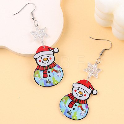 Christmas Acrylic Dangle Earrings FS-WGA1292-02-1