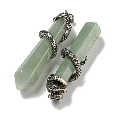 Natural Green Aventurine Pointed Big Pendants G-F766-07AS-09-1