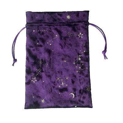 Hot Stamping Moon Star Velvet Storage Bags WG24388-02-1