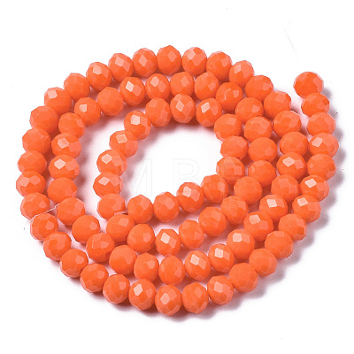Opaque Solid Color Glass Beads Strands EGLA-A034-P8mm-D20-1