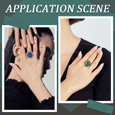 SUNNYCLUE DIY Gemstone Finger Ring Making Kit DIY-SC0022-50-1