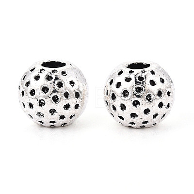 Textured Tibetan Style Alloy Beads PALLOY-T093-30AS-1