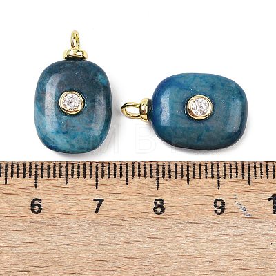 Dyed Natural Blue Agate Pendants KK-B157-42F-08-1