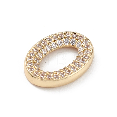Rack Plating Brass Micro Pave Clear Cubic Zirconia Linking Rings KK-L155-58G-1
