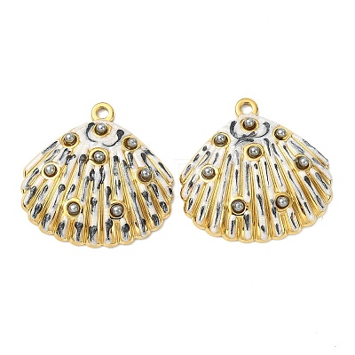 Ocean 304 Stainless Steel Enamel Pendants STAS-T076-08D-04G-1