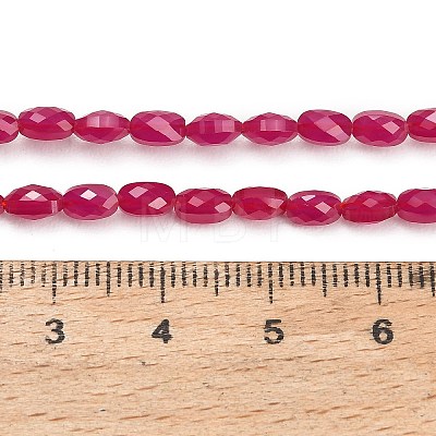 Lab Grown Red Corundum Beads Strands GG-CBAC488-01A-1