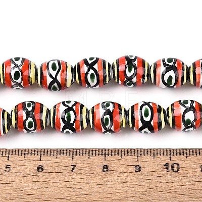 Handmade Porcelain Ceramic Beads Strands PORC-T135-07D-1