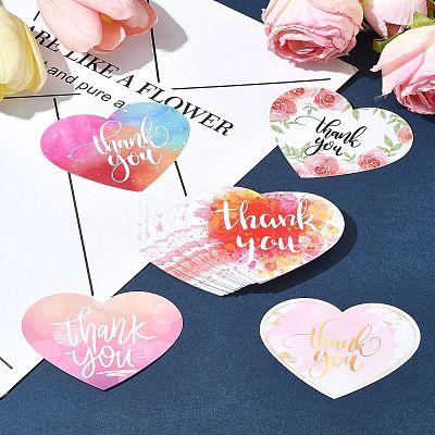 Coated Paper Thank You Greeting Card DIY-FS0007-76C-1