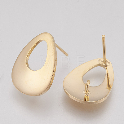 Brass Stud Earring Findings X-KK-Q750-038G-1