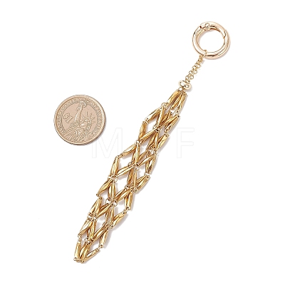 304 Stainless Steel Macrame Pouch Empty Stone Holder Pendant Decorations SA-CJ5EA2-01-1