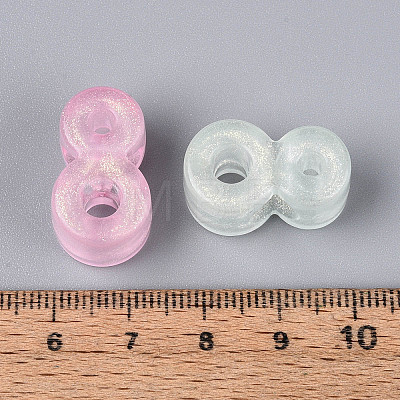 Luminous Frosted Transparent Acrylic Beads TACR-T029-21I-1