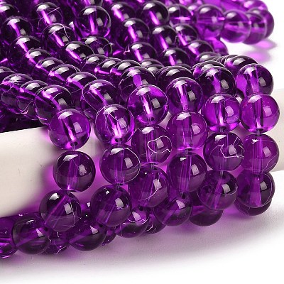 Drawbench Transparent Glass Beads Strands GLAD-Q012-10mm-20-1