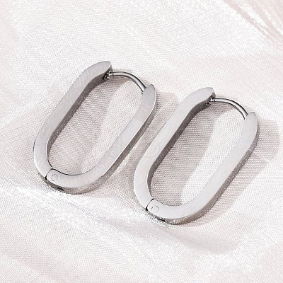 Tarnish Resistant 304 Stainless Steel Huggie Hoop Earrings STAS-H156-11C-P-1