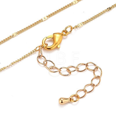 Teardrop Glass Beads Pendant Necklaces NJEW-JN03205-03-1