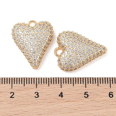 Brass Micro Pave Clear Cubic Zirconia Pendants KK-S388-01G-04-1