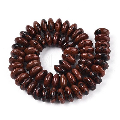 Natural Mahogany Obsidian Beads Strands G-T144-49C-01-1