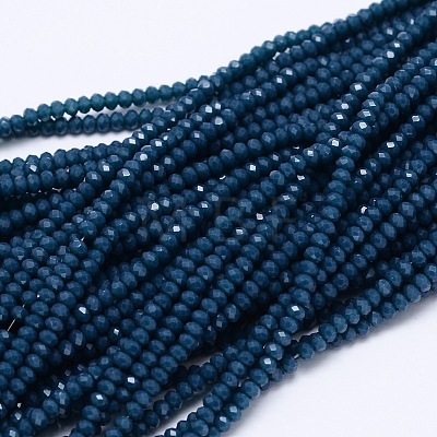 Faceted Rondelle Glass Beads Strands X-GLAA-M028-3mm-A05-1