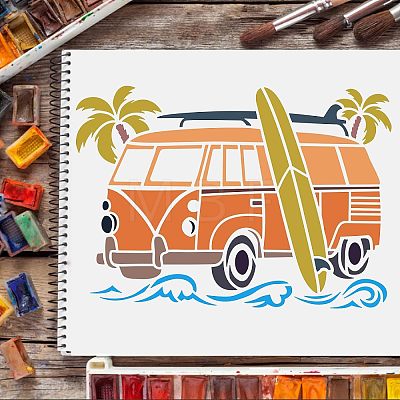 Large Plastic Reusable Drawing Painting Stencils Templates DIY-WH0202-231-1