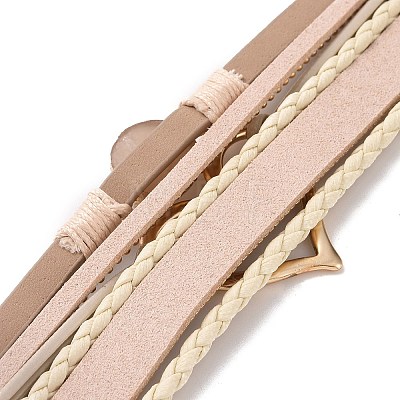 Imitation Leather Multi-Starnd Bracelets BOHO-PW0001-039K-1