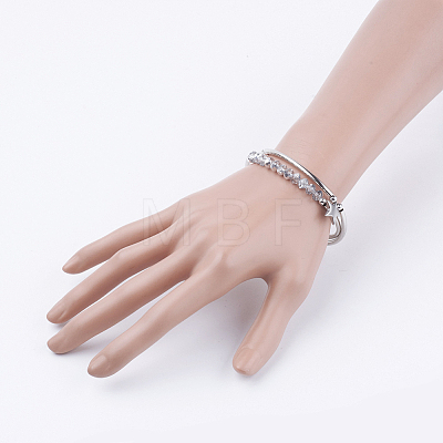 Electroplate Glass Beads 2 Wrap Bracelets BJEW-JB03472-01-1