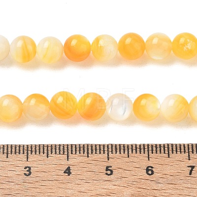 Natural Yellow Shell Beads Strands SH-CBACA76-16A-1