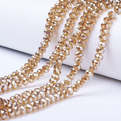 Electroplate Glass Beads Strands EGLA-A034-T3mm-C08-1