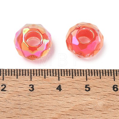 Electroplate Transpant Resin European Beads RE-CBAFF00-02B-1