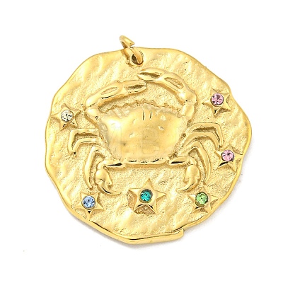 Real 18K Gold Plated PVD Vacuum Plating 304 Stainless Steel Pendants STAS-L278-003G-04-1