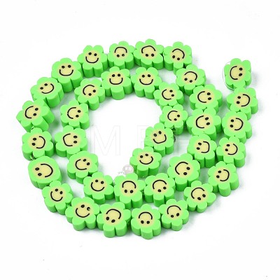 Handmade Polymer Clay Bead Strands CLAY-N006-73D-1