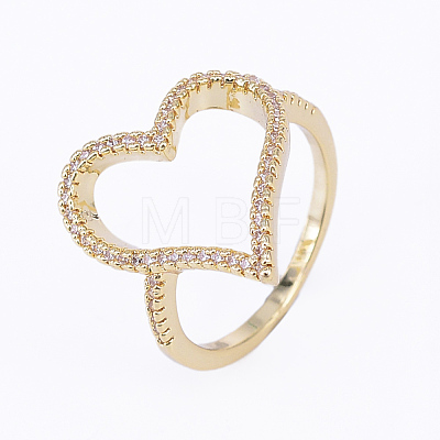Brass Micro Pave Cubic Zirconia Finger Rings RJEW-E145-16G-18mm-1
