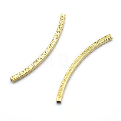 Brass Textured Tube Beads KK-A143-33C-RS-1