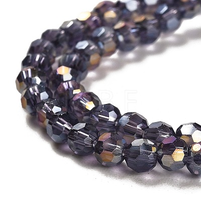 Electroplate Glass Beads Strands EGLA-R016-4m-26-1