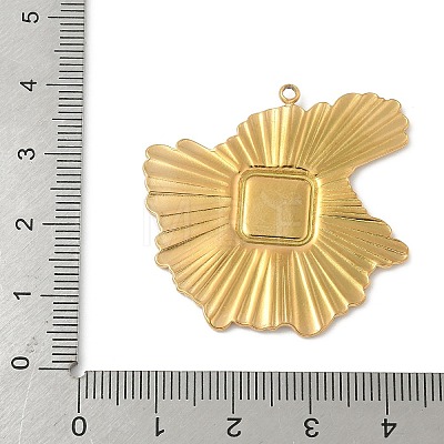 304 Stainless Steel Pendant Cabochon Settings STAS-L293-05G-1