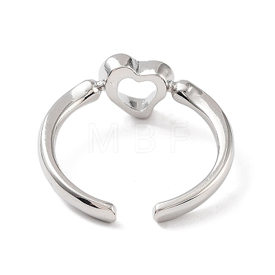 Brass Open Cuff Rings for Women RJEW-A028-02P-1
