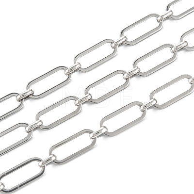 Tarnish Resistant Handmade 304 Stainless Steel Link Chains CHS-M004-01P-1