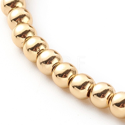 4Pcs 4 Styles Brass Stretch Beaded Bracelets BJEW-JB06237-1