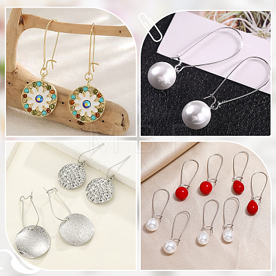 50Pcs Brass Hoop Earring Findings KK-BBC0015-46B-1