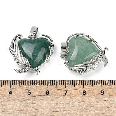 Natural Green Aventurine Pendants G-Q025-01P-07-1