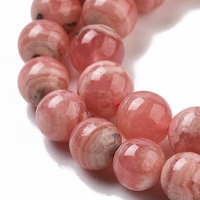 Natural Argentina Rhodochrosite Beads Strands G-D864-14-6mm-A-1